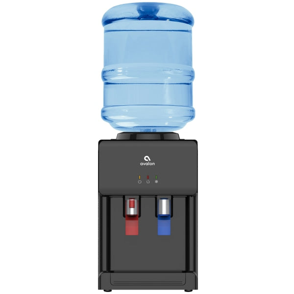 Avalon Premium Hot/Cold Top Loading Countertop Water Cooler Dispenser with Child Safety Lock. UL/Energy Star Approved- Black - Bellso